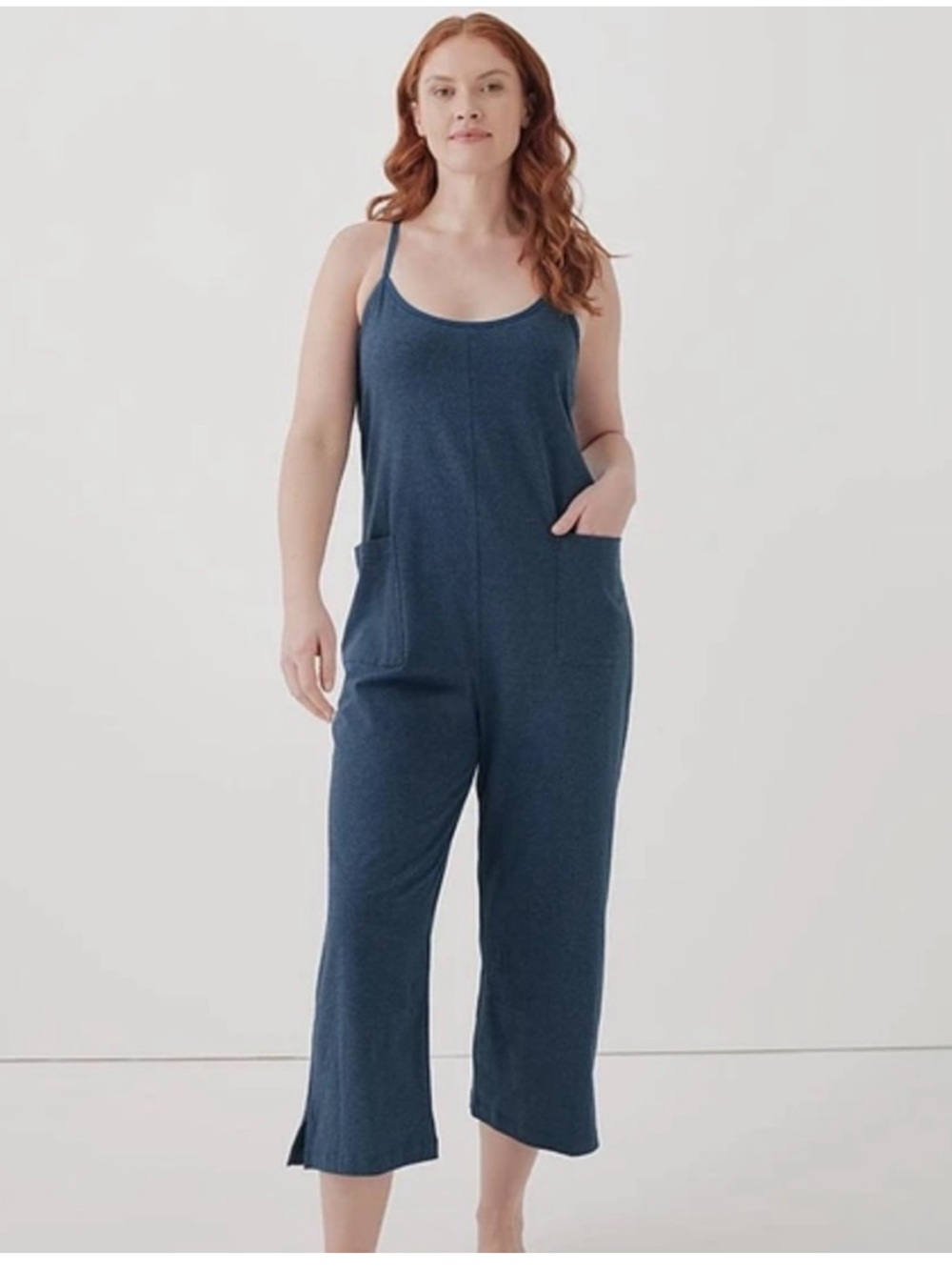 Pact Cool Stretch Lounge jumpsuit Navy Blue